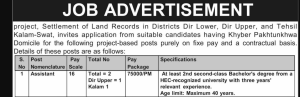 Settlement of land Record KPK Advertsement