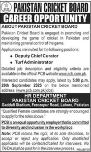 Pakistan Cricket Board (PCB) Jobs 2025 – Latest Career Opportunities